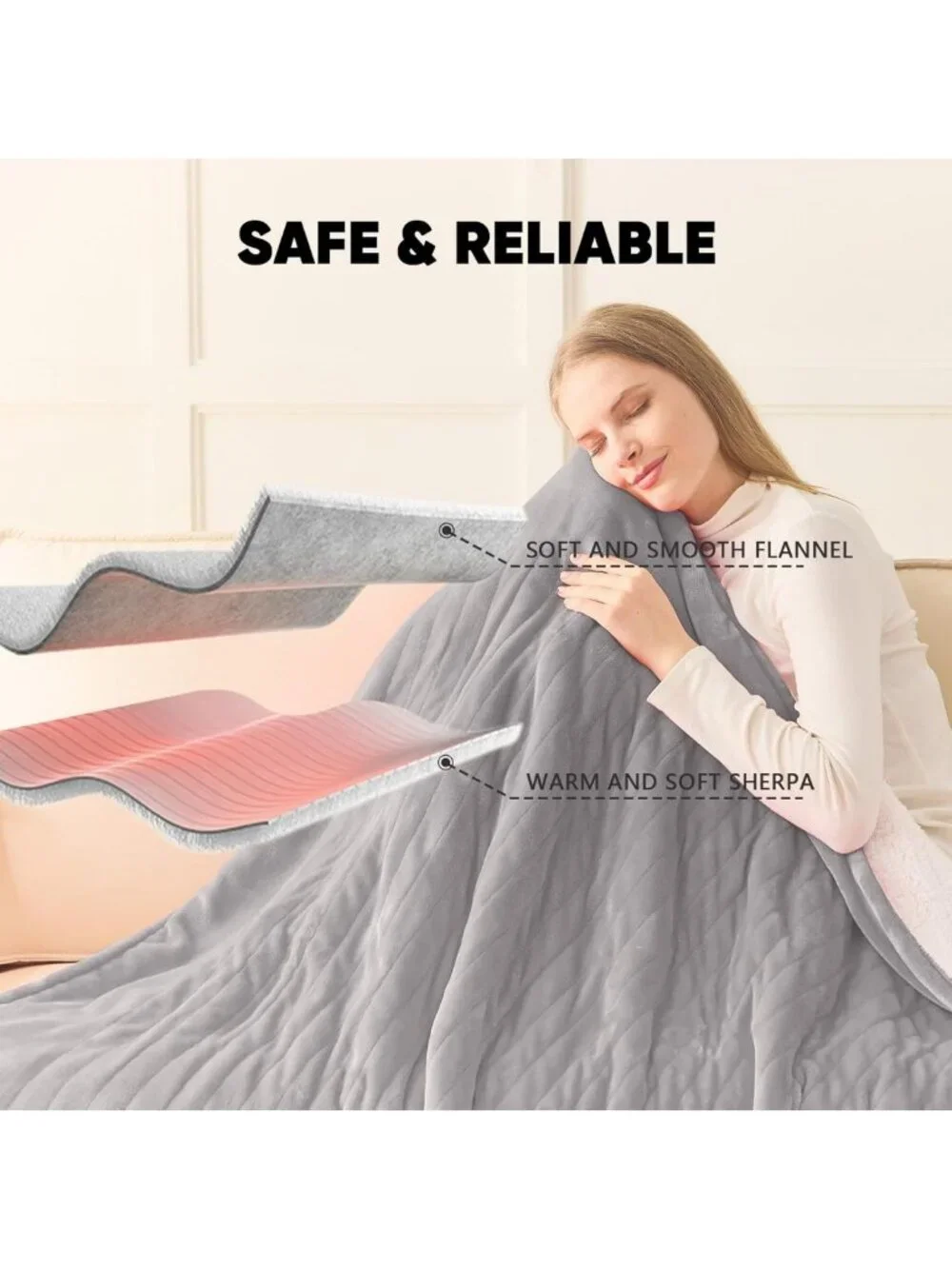 Cozy Electric Heated Blanket Throw 50